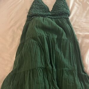 Aerie Deep Green Textured Fabric